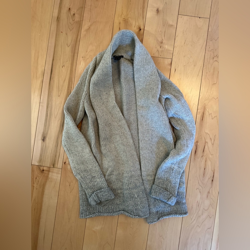 Theory, ombré grey cardigan, size P/TP